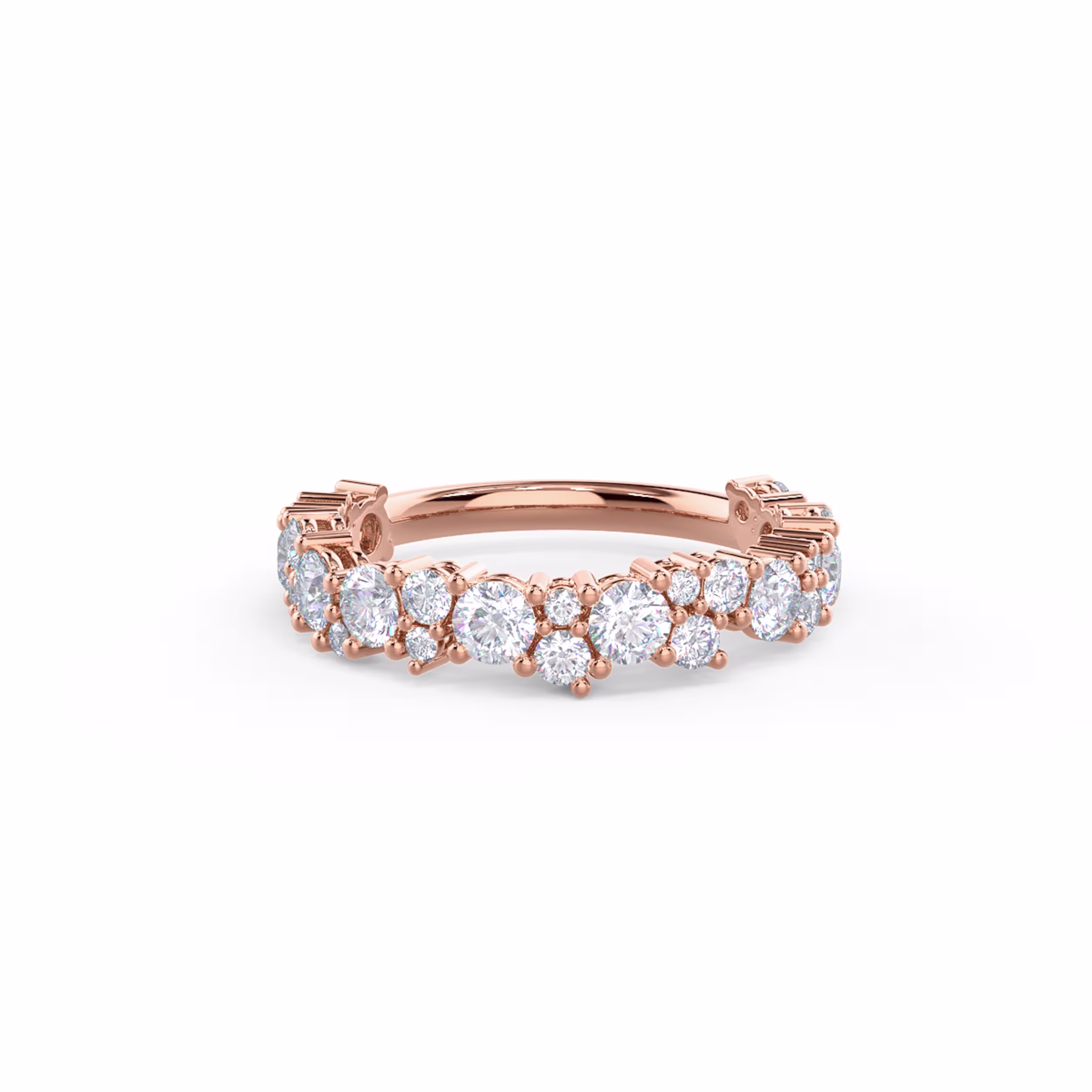 14kt Rose Gold Melissa Three Quarter Band featuring 1.25 Carat Round Diamonds (Main View)