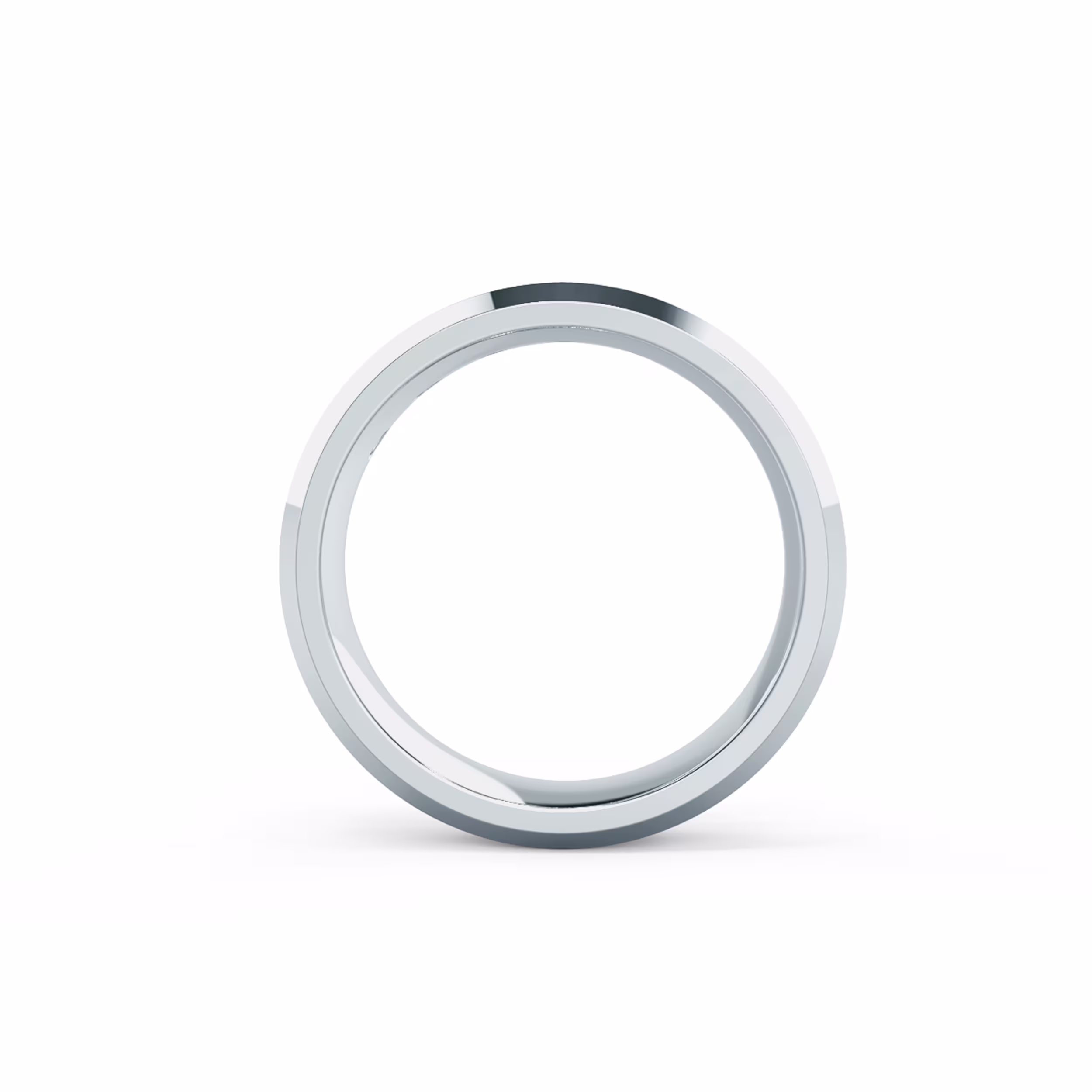 Exceptional Quality 1.4 ctw Diamonds Matte Beveled Channel Round Seven Stone in 18k White Gold (Profile View)