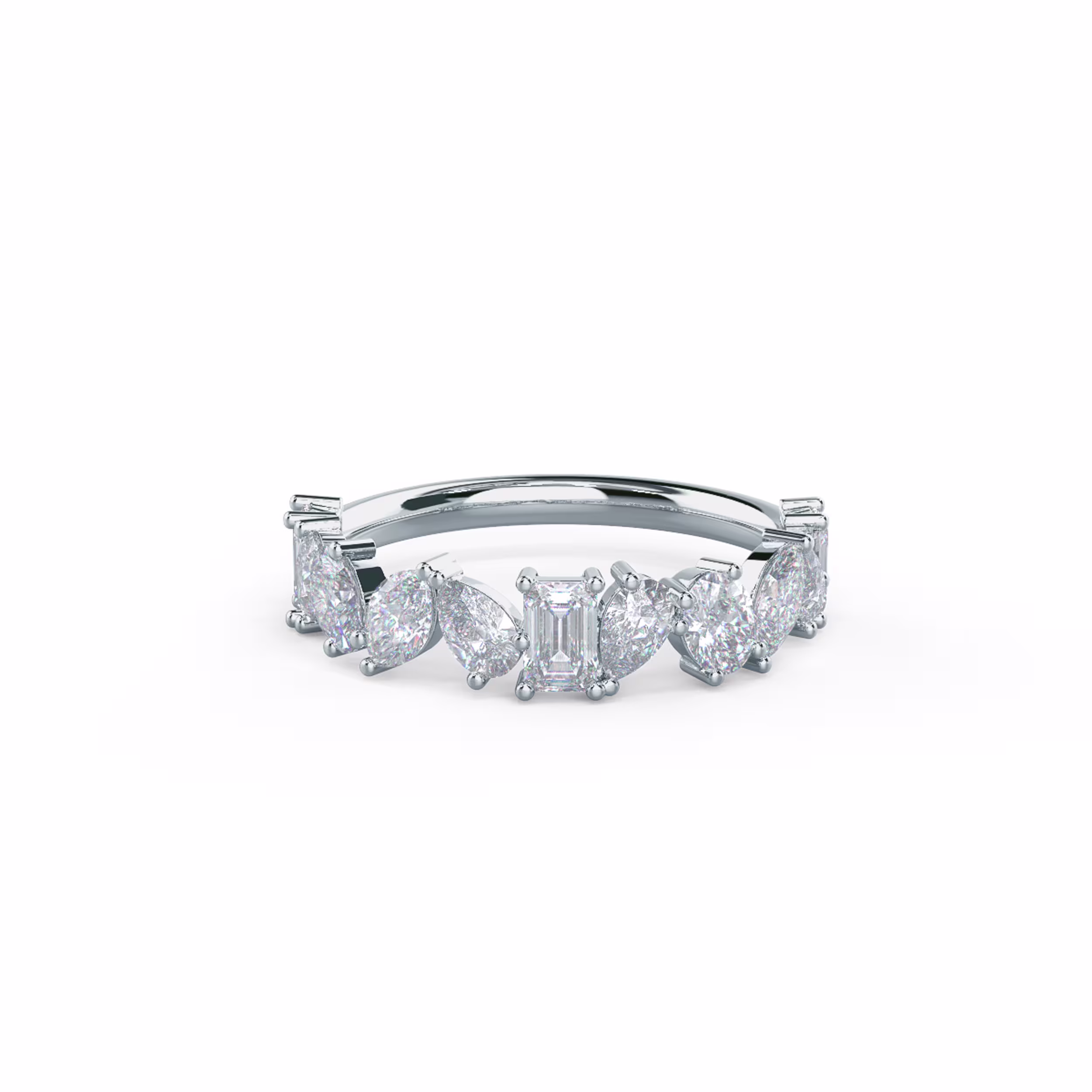 White Gold Cassidy Half Band featuring 1.5 Carat Lab Diamonds (Main View)