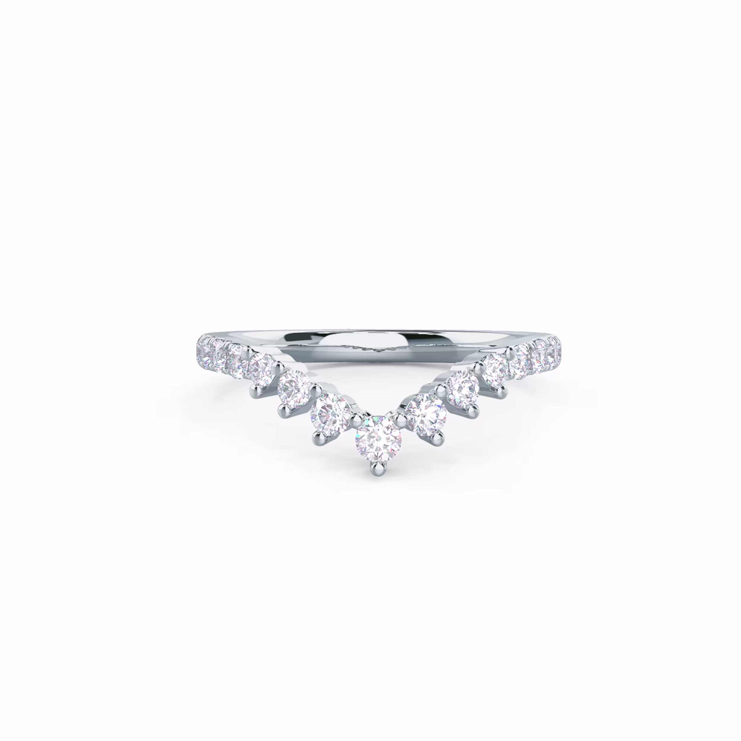 18k White Gold Nesting Eternity Band featuring 0.85 ct Round Lab Diamonds (Main View)