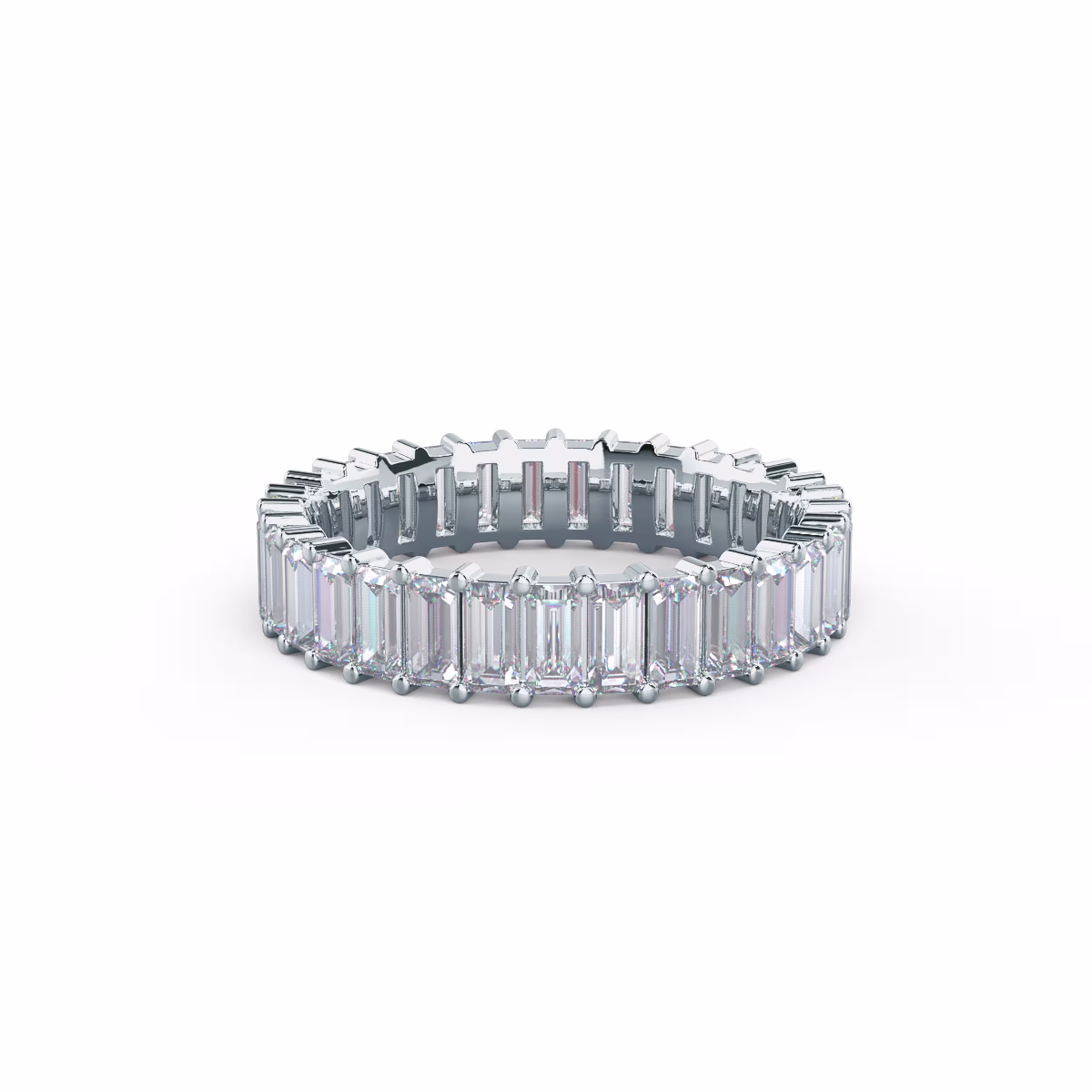 2.8 ct Diamonds Baguette Eternity Band in 18k White Gold (Main View)