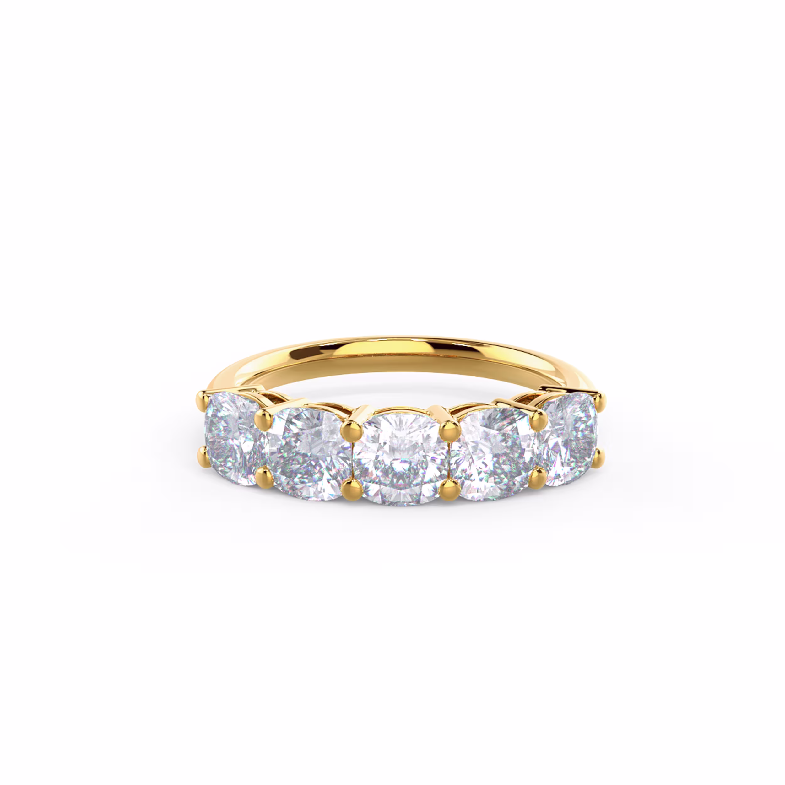 2.5 ctw Diamonds Cushion Five Stone in 14k Yellow Gold (Main View)