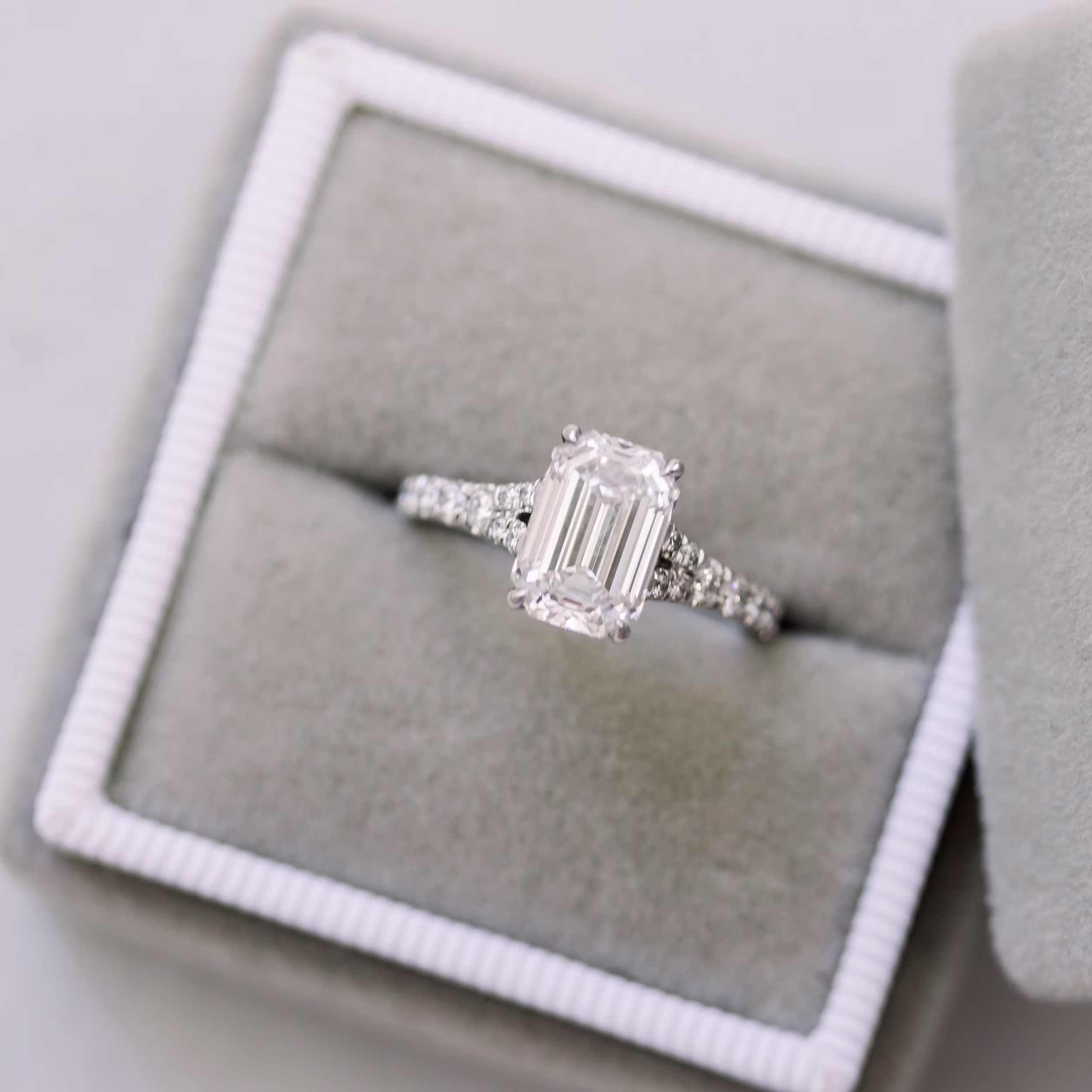 2.0 Carat Diamonds set in Platinum Trellis Split Shank Diamond Engagement Ring (Main View)