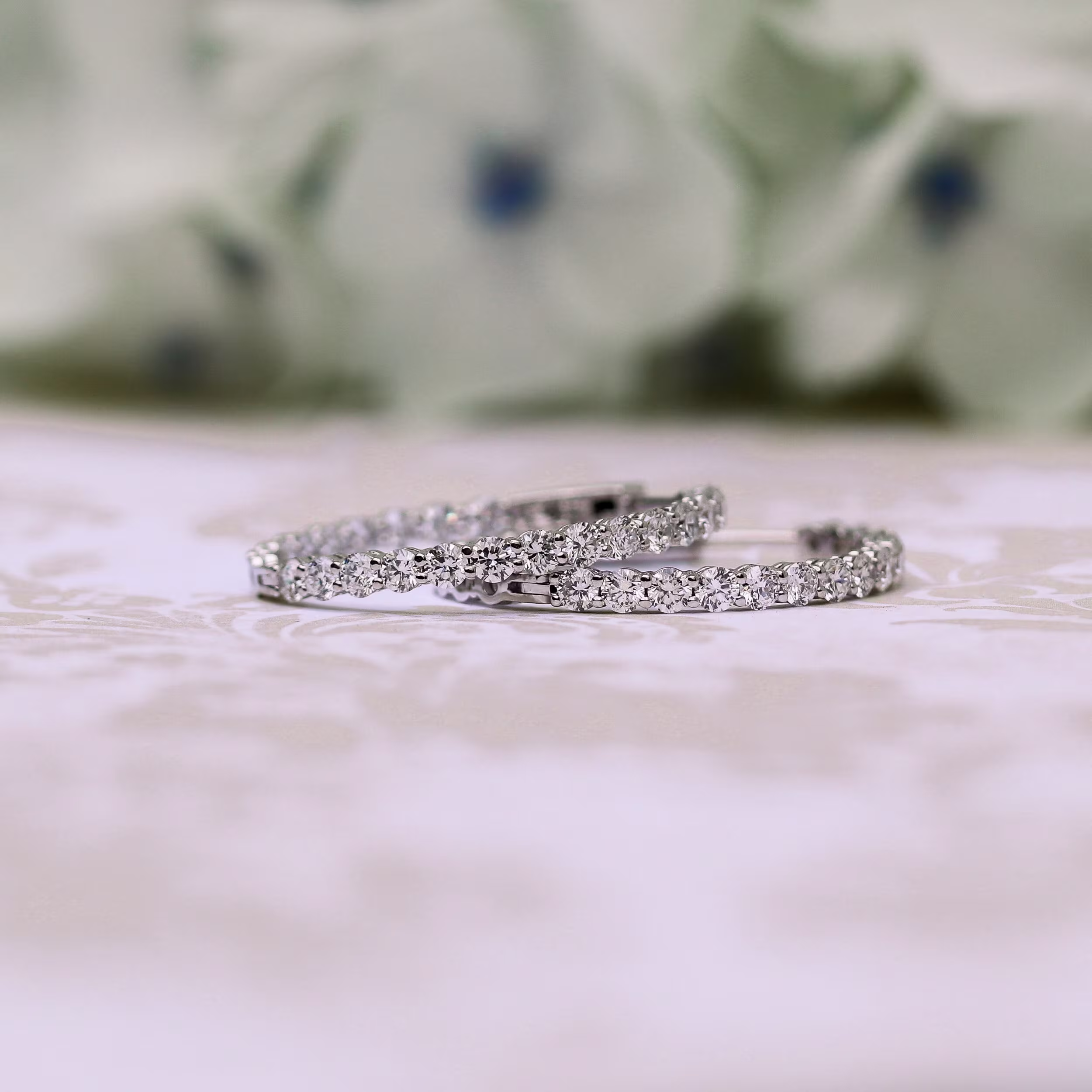 Lab Diamond Hoop Earrings Ada Diamonds AD-009