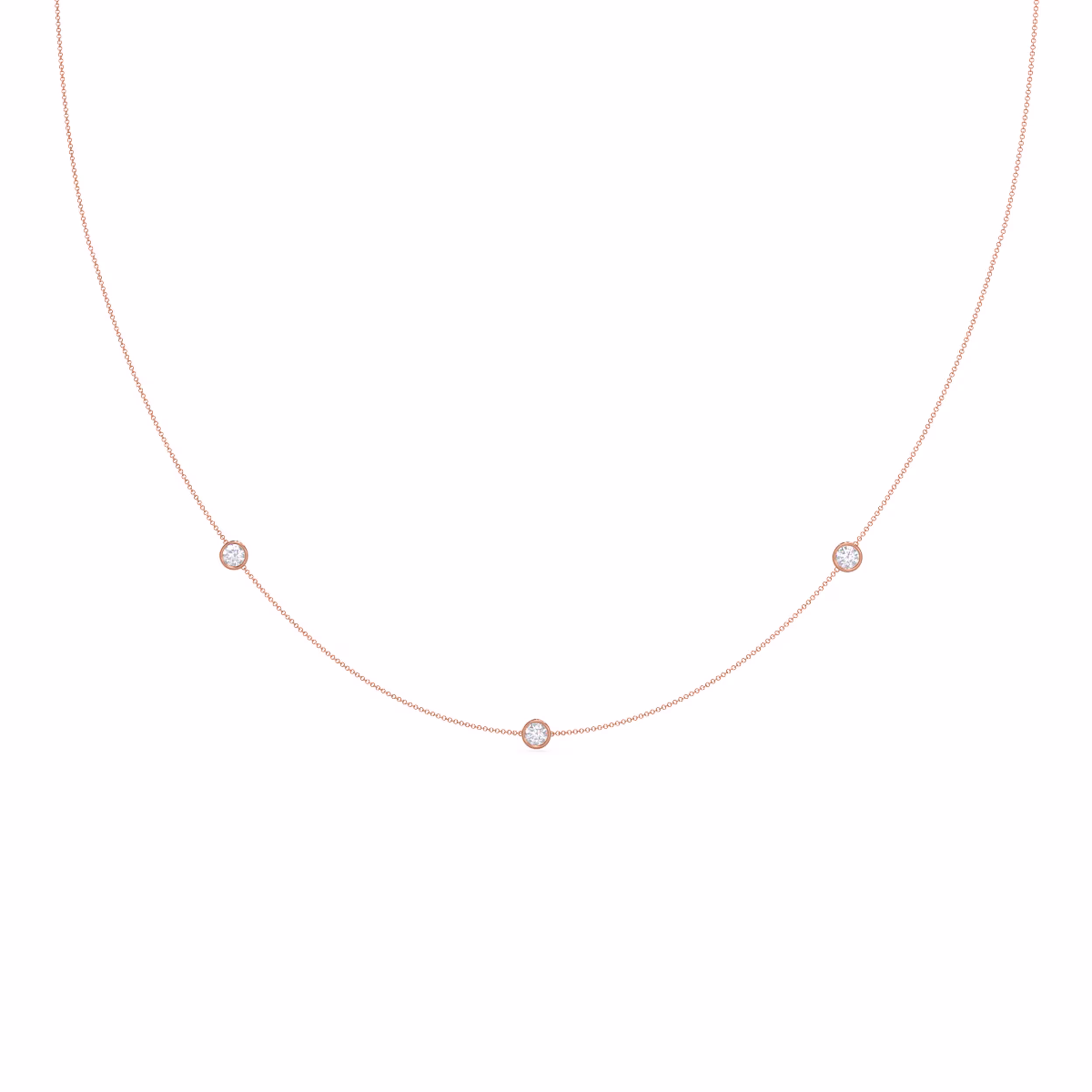Round-Diamonds_Triple-Bezel-Floating-Cosmopolitan-Necklace_Rose-Gold_Main-View_Product-Number-040