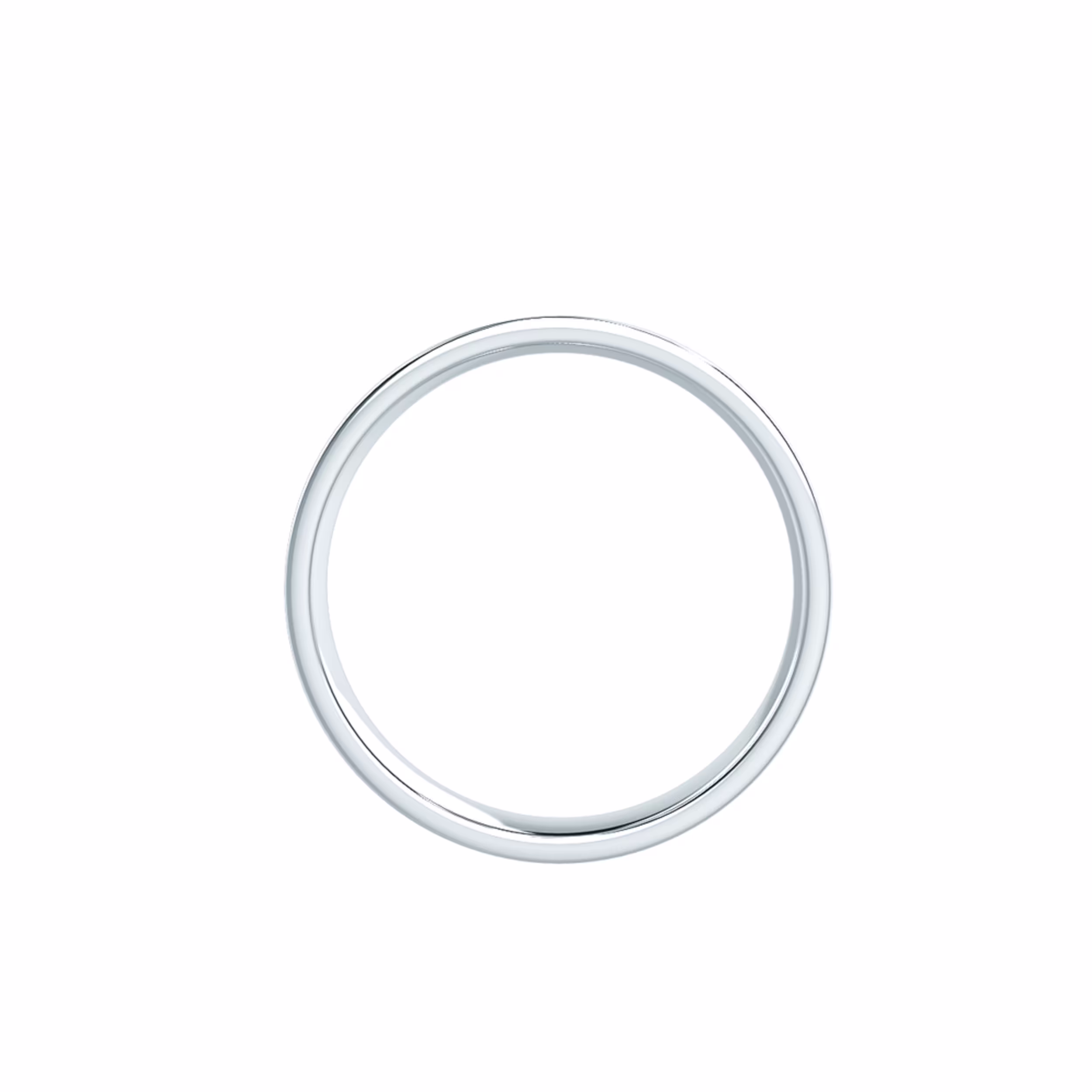 Classic Flat Men's Wedding Band in White Gold Design-219