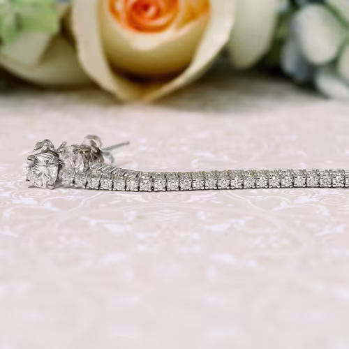 Drop Earring Jackets in 18k White Gold 1.5ctw