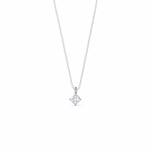 Classic Cushion Pendant in 14k White Gold 1.5ctw