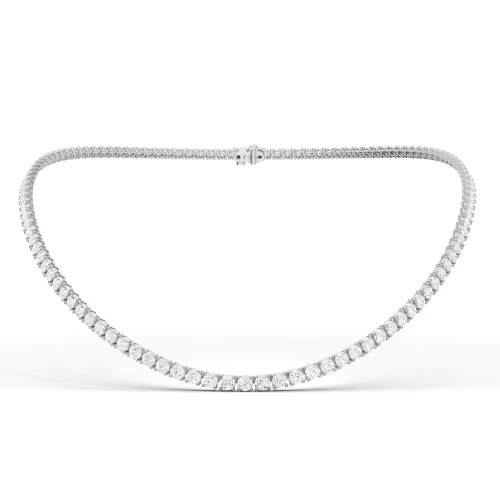 Four Prong Tennis Necklace in Platinum 16.35ctw
