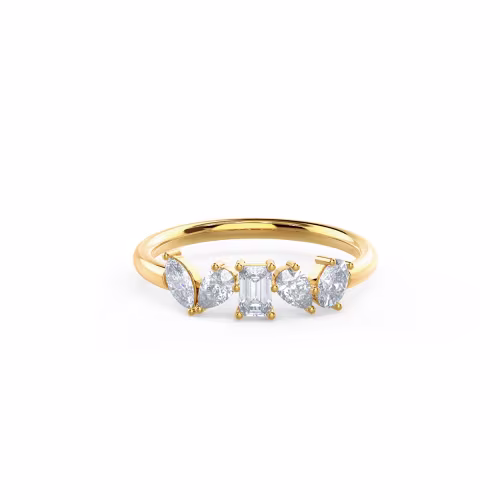 14k Yellow Gold Cassidy Five Stone featuring 0.65 ctw Created Diamonds (Main View)