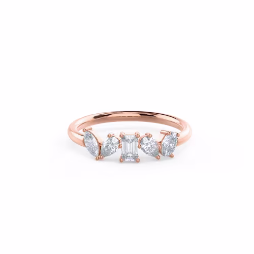 Hand Selected 0.65 Carat Lab Grown Diamonds Cassidy Five Stone in 14k Rose Gold (Main View)