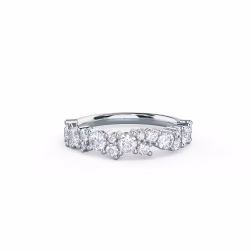 18k White Gold Melissa Half Band featuring 0.85 ctw Round Lab Diamonds (Main View)