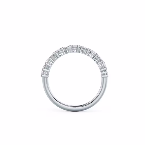 0.85 ct Round Diamonds Melissa Half Band in 18k White Gold (Profile View)