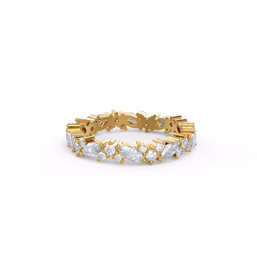 18k Yellow Gold Jessica Eternity Band featuring 1.35 ctw Man Made Diamonds (Main View)