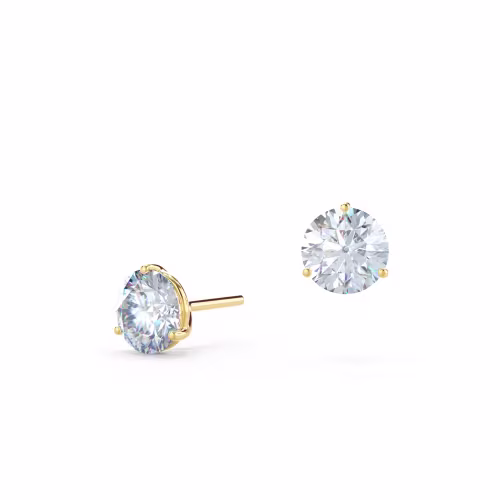 Yellow Gold Martini Stud Earrings