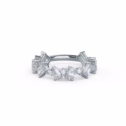 18k White Gold Cassie Three Quarter Band featuring 1.7 Carat Lab Diamonds (Main View)