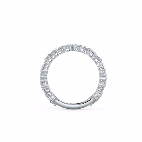 1.7 Carat Diamonds Cassie Three Quarter Band in 18kt White Gold (Profile View)
