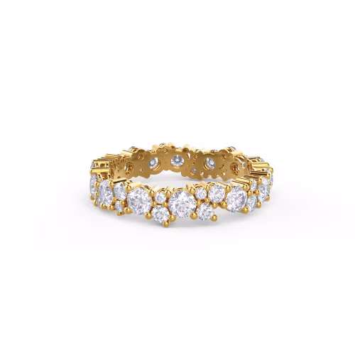 1.85 Carat Round Man Made Diamonds set in Yellow Gold Melissa Eternity Band (Main View)
