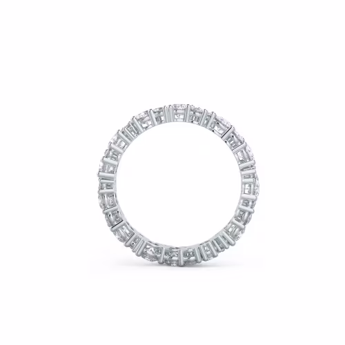 1.85 ct Round Brilliant Man Made Diamonds Melissa Eternity Band in White Gold (Profile View)