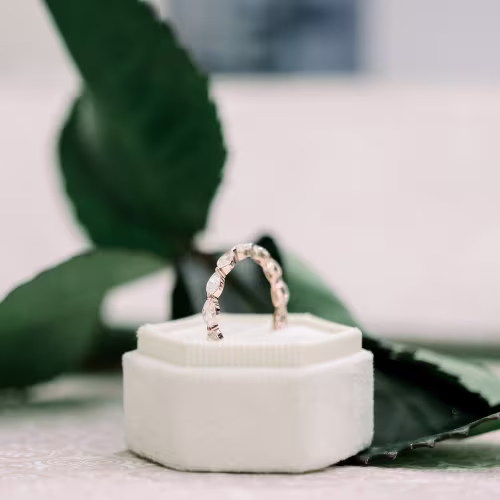 14k Rose Gold 1.3ct Marquise Lab Diamond Eternity Band Ada Diamonds Design AD-270 Profile