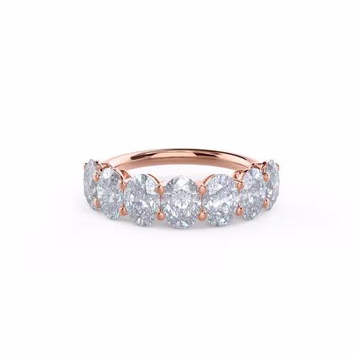 2.8 Carat Lab Diamonds Oval Basket Seven Stone in 14k Rose Gold (Main View)