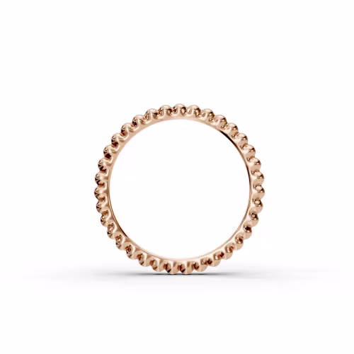 14k rose gold Beaded Eternity Band (Profile View)