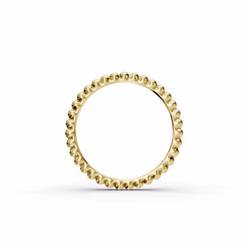 14k yellow gold Beaded Eternity Band in (Profile View)