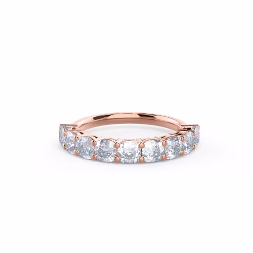 2.25 ctw Diamonds Cushion Half Band in 14k Rose Gold (Main View)