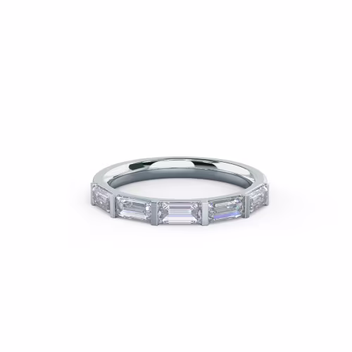 1.0 Carat Diamonds set in 18k White Gold Baguette East-West Five Stone (Main View)