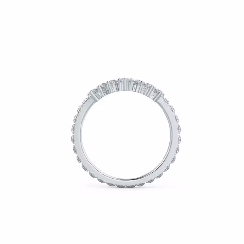 0.85 ctw Round Diamonds Nesting Eternity Band in 18k White Gold (Profile View)