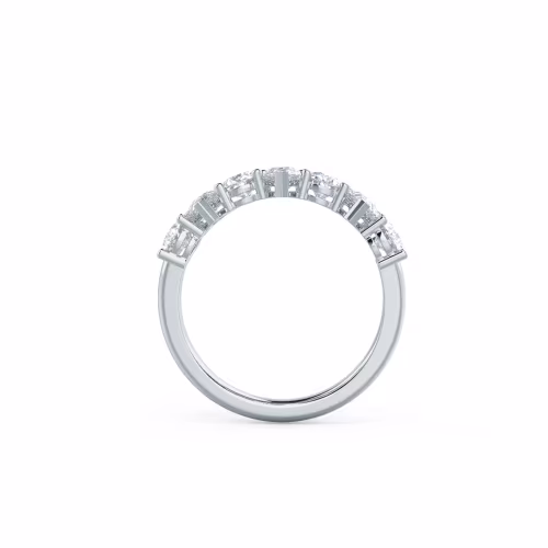 2.0 ctw Diamonds set in 18k White Gold Pear Alternating Seven Stone (Profile View)