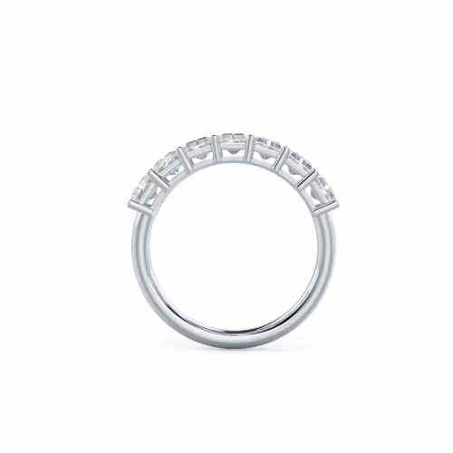 2.0 ct Lab Created Diamonds Radiant Seven Stone in 18k White Gold (Profile View)