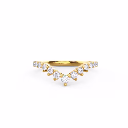 0.65 Carat Round Lab Diamonds Nesting Three Quarter Band in 18k Yellow Gold (Main View)