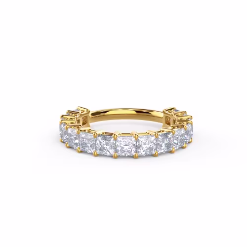 18k Yellow Gold Princess Three Quarter Band featuring 3.0 Carat Diamonds (Main View)