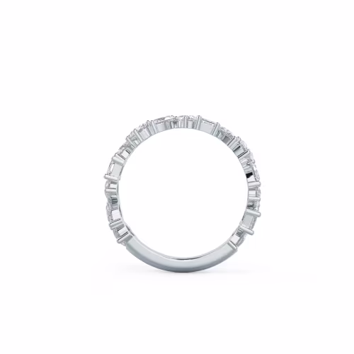 2.0 ct Lab Diamonds Cassidy Three Quarter Band in 18kt White Gold (Profile View)