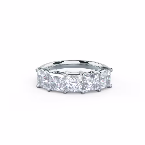 2.5 ct Lab Diamonds set in 18k White Gold Princess Five Stone (Main View)