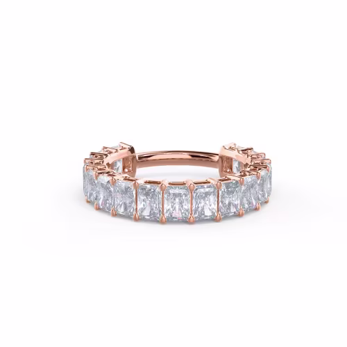 3.5 Carat Diamonds Radiant Three Quarter Band in 14k Rose Gold (Main View)