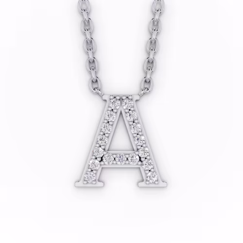 Primary White Image for Pave Letter Pendant