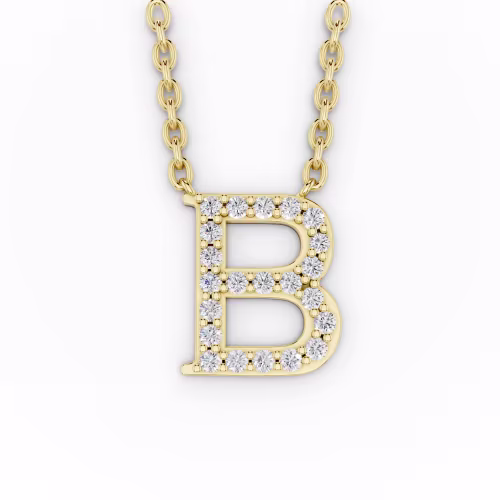 Primary Yellow Image for Pave Letter Pendant