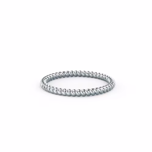 18k White Gold Rope Eternity Band featuring Plain Metal Diamonds (Main View)