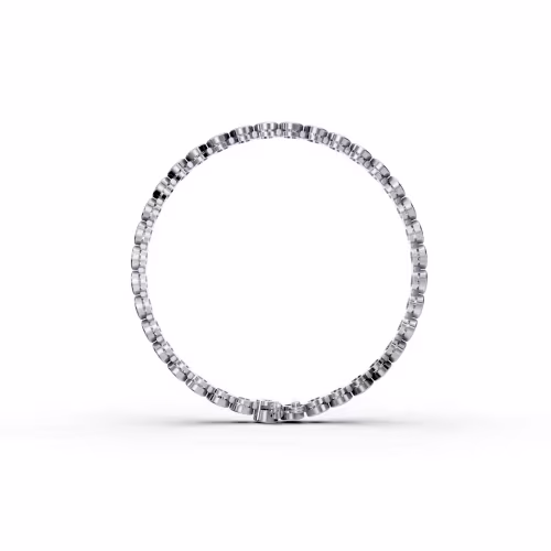 Round Diamond Bezel Tennis Bracelet | Elegant & Timeless featuring Round Diamonds (Profile View)