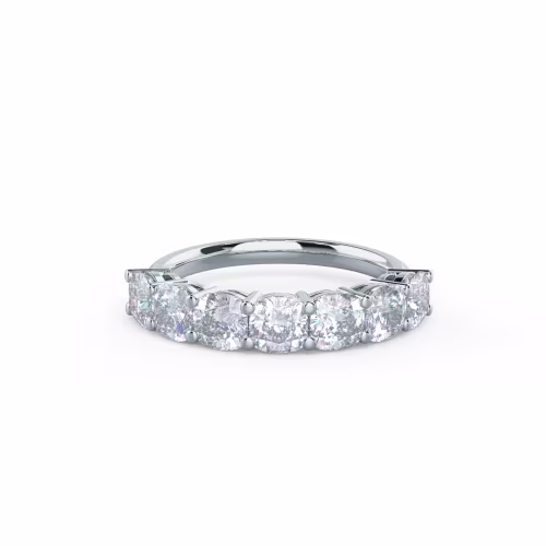 Hand Selected 2.8 ctw Diamonds Cushion Seven Stone in 18k White Gold (Main View)