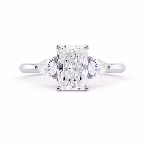 Diamonds set in White Gold Radiant and Pear Setting (Main View)
