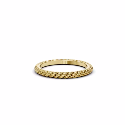 Ada Diamonds Yellow Gold Braided Eternity band