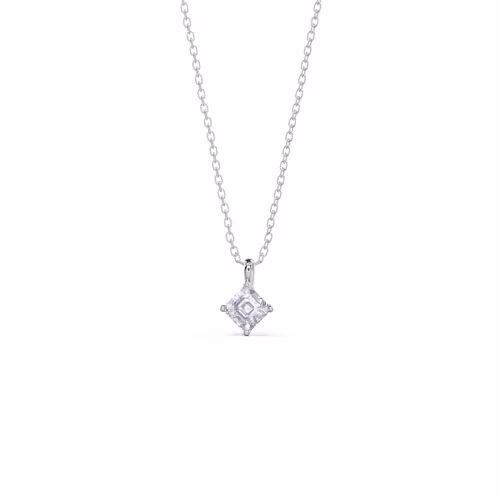 0.5 ct Lab Diamonds set in Platinum Classic Asscher Pendant (Main View)