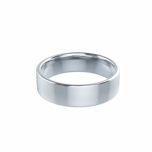 Classic Flat Men's Wedding Band in Platinum Design-219