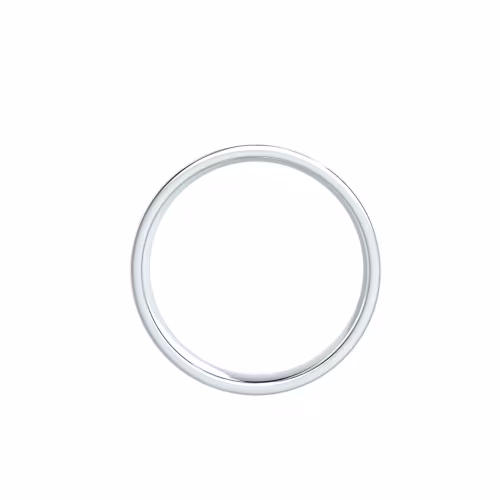 Classic Flat Men's Wedding Band in White Gold Design-219