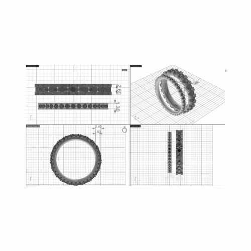 Custom Eternity Lab Created Diamond Wedding Band in Platinum Design-181