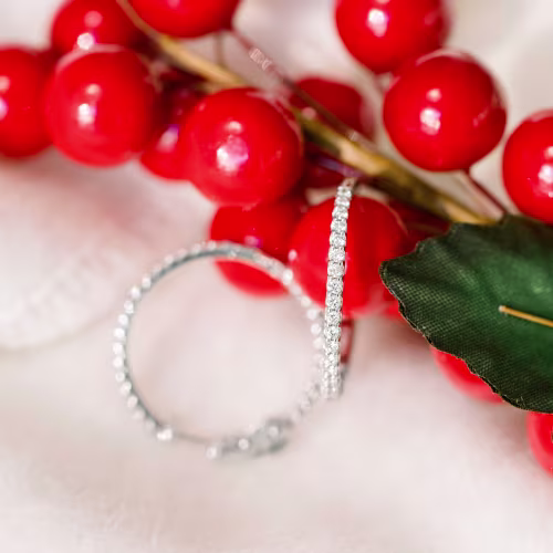 lab diamond hoops earrings