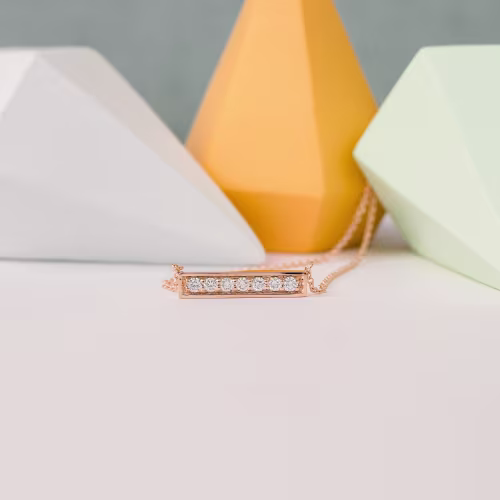 rose gold lab created diamond bar necklace ada diamonds design ad 122 macro